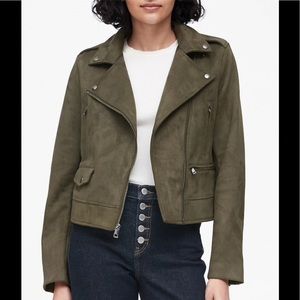 NWT Banana Republic Vegan Suede Moto Jacket